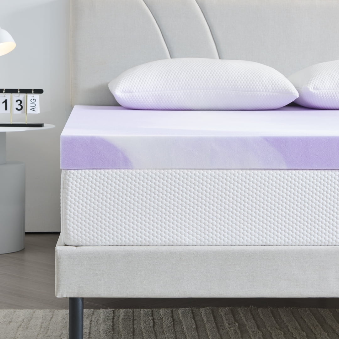 Memory Foam Mattress Topper, Blue - XHTP