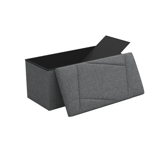 ZETDIY 30" Ottoman with Storage Folding Bench with Detachable, Dark Gray - OTM