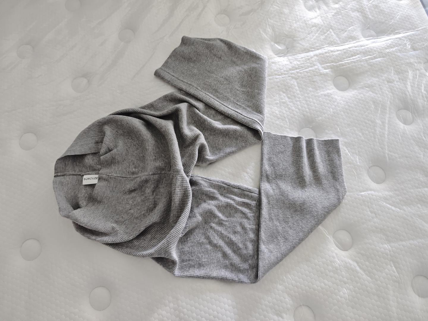Sorouze Women's Knit Jogger Pants - Grey Sweatpants with Elastic Waistband, Comfortable Lounge Pants (Light Grey)