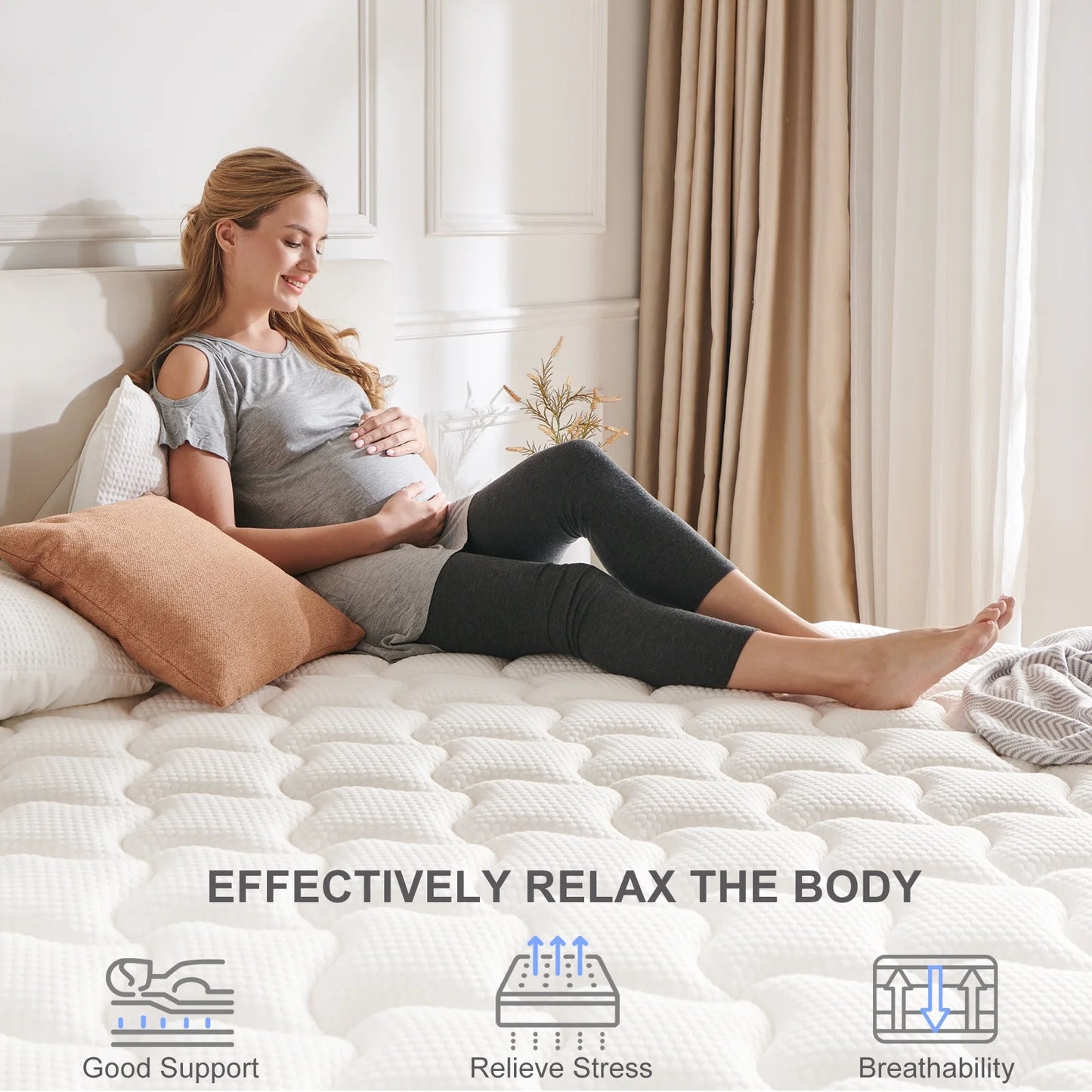 Hybrid Pocket Innerspring Mattress in a Box - JC