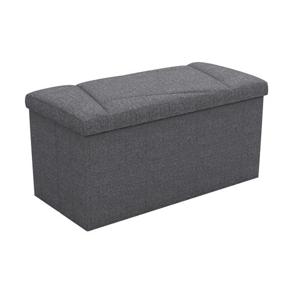 ZETDIY 30" Ottoman with Storage Folding Bench with Detachable, Dark Gray - OTM