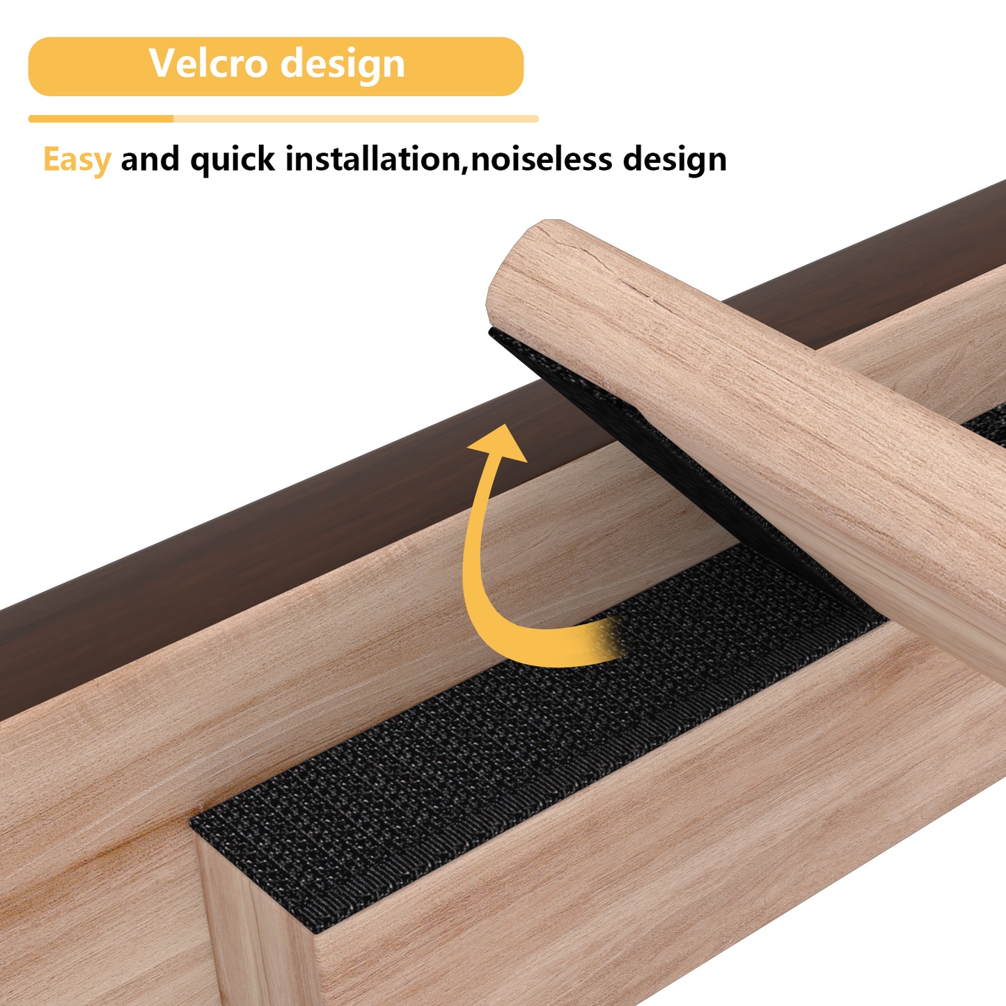 Queen Bed Frames, Telino Wood Platforms Bed Frame with Wooden Slats Support, No Box Spring Needed, Espresso